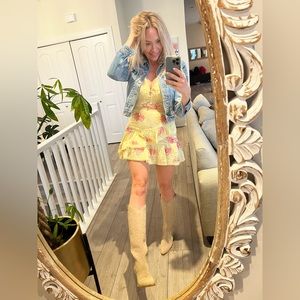 Love Shack Fancy Floral Print Mini Dress